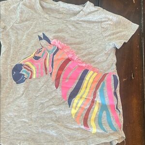 Wonder Nation Gray T-Shirt with Colorful Zebra Design
